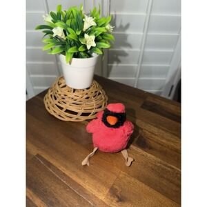 Folkmanis Mini Red Cardinal Bird Plush Finger Puppet 4"